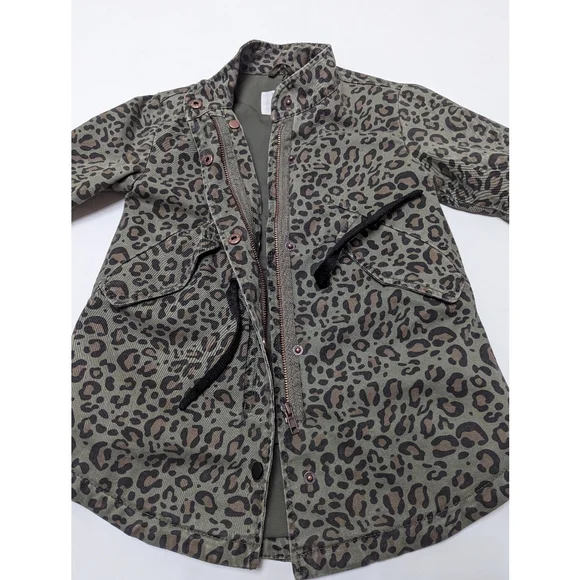 ZARA GIRLS Animal Print Jacket With Removable Inner Vest Size 5